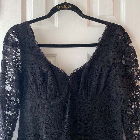 Vintage 90s Scallop Lace Dress - Picture 6 of 11